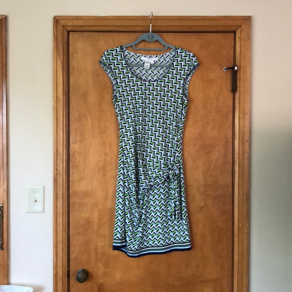 Studio M tie detail patterned dress